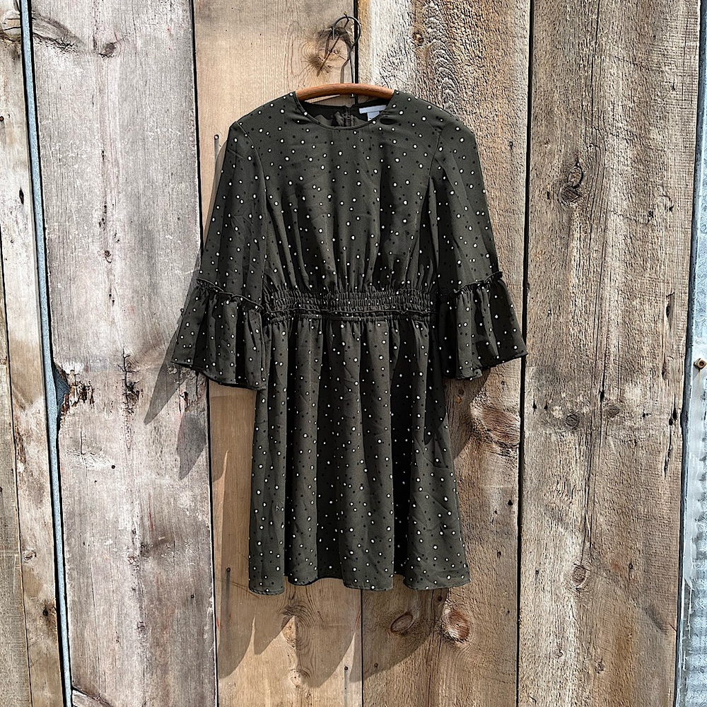 H&M Dark Navy Green Dress